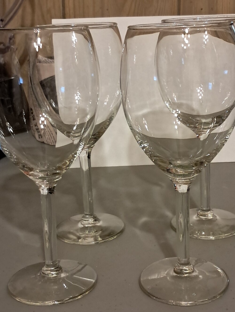 GOBLETS - WATER/WINE (4) CLEAR GLASS